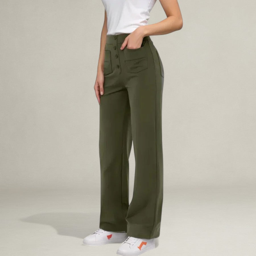 Monelle™ | High Waist Elastic Trousers