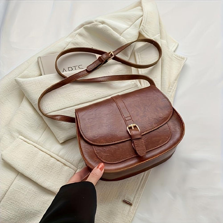 Evelyn™ | Classic Faux Leather Saddle Backpack